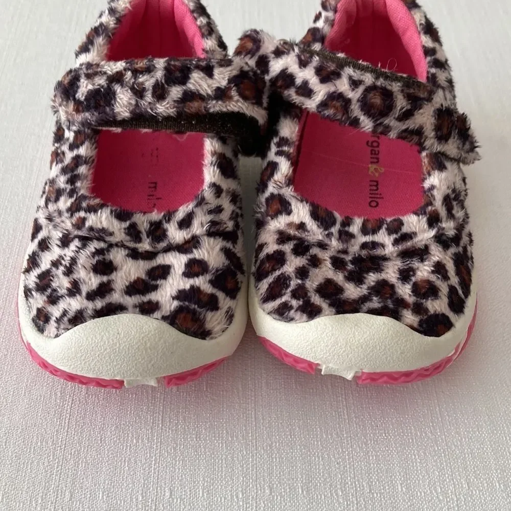 Morgan & Milo Girl's Leopard Mary Jane's in‎ Brown Tan Black Size 4.5